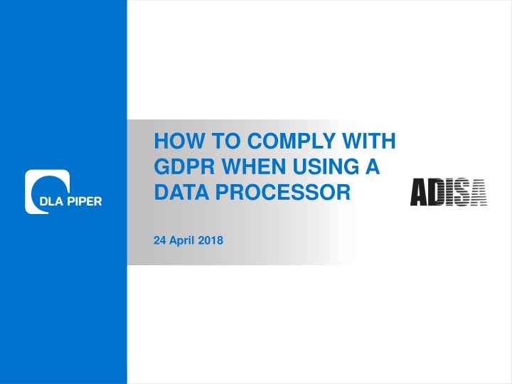 how to comply with gdpr when using a data