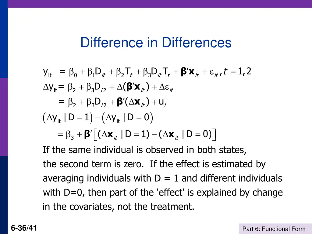 difference in differences 1