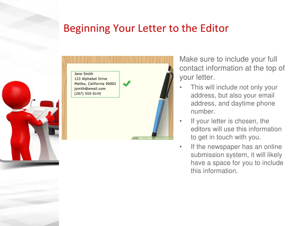 beginning your letter to the editor