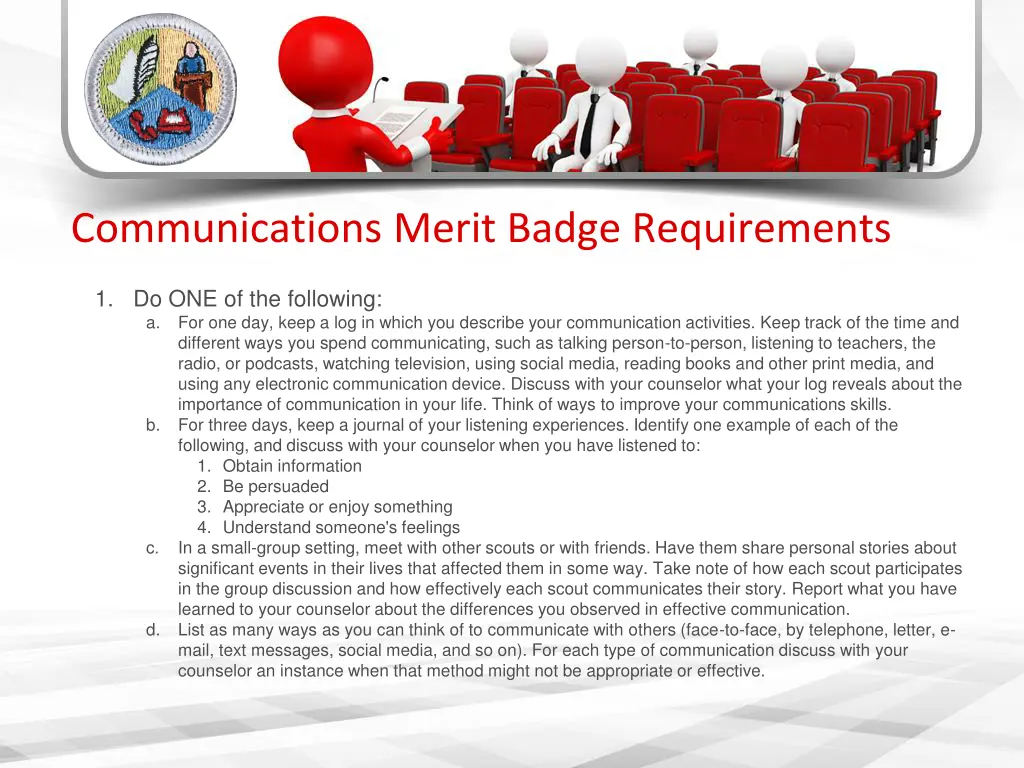 communications merit badge requirements