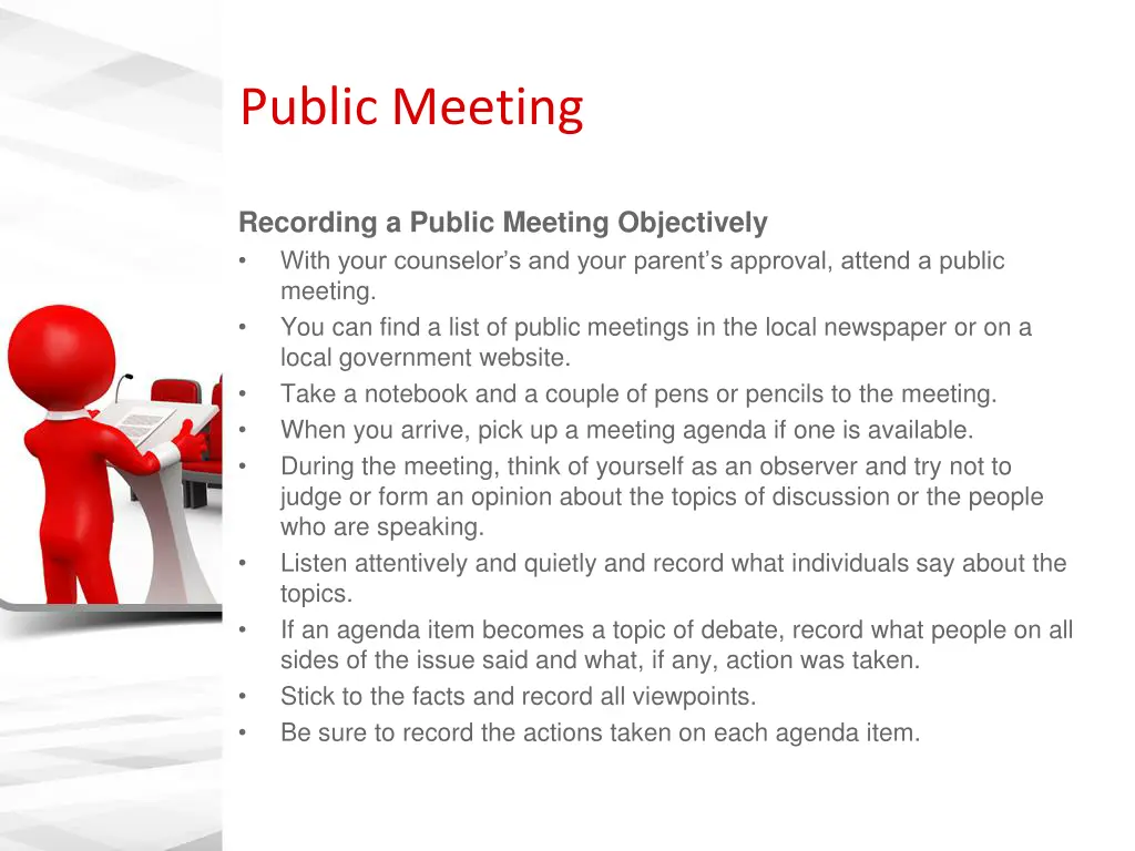 public meeting