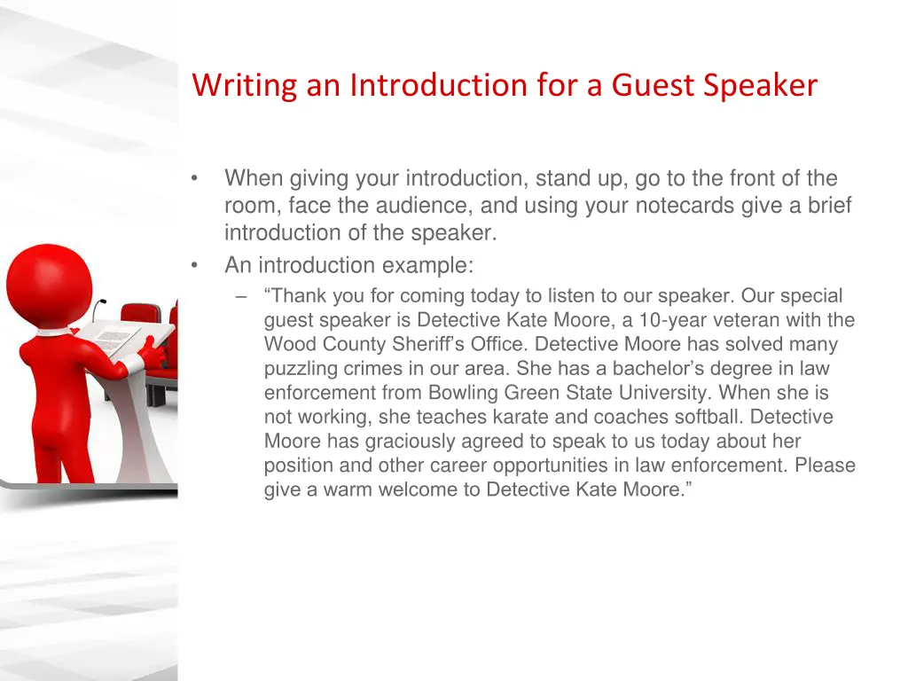 writing an introduction for a guest speaker 1