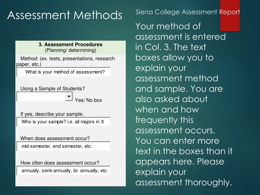 assessment methods