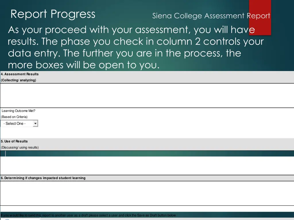 report progress
