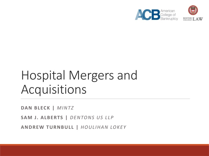 hospital mergers and acquisitions
