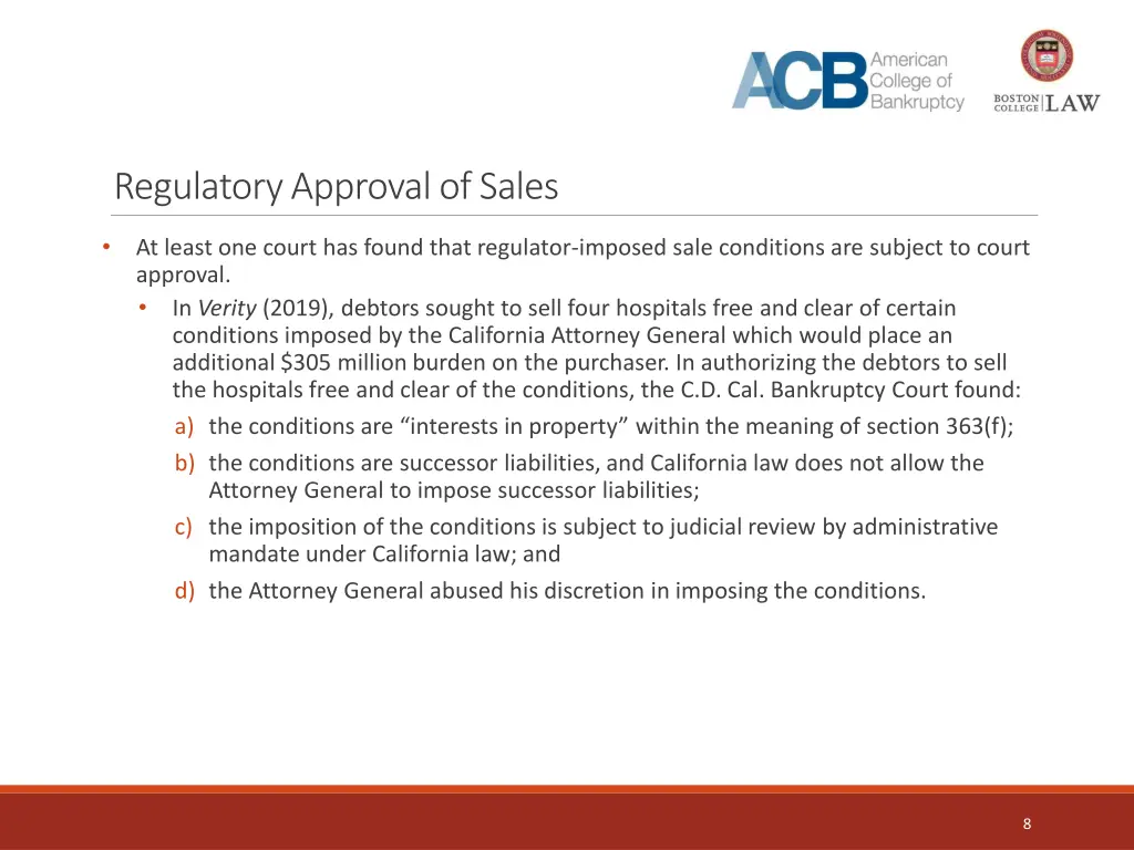 regulatory approval of sales 1