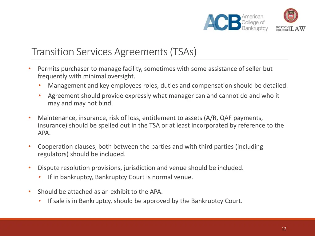 transition services agreements tsas 1