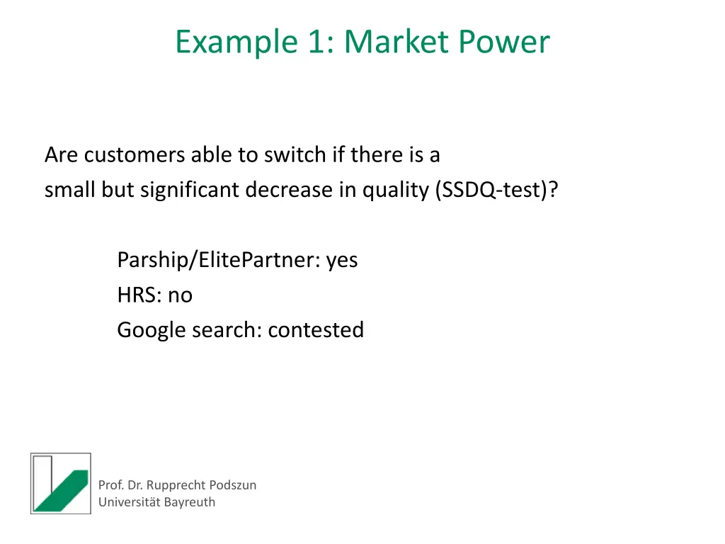 example 1 market power