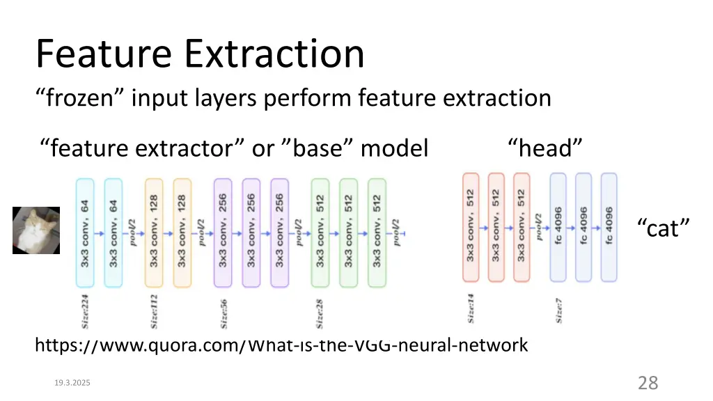 feature extraction frozen input layers perform