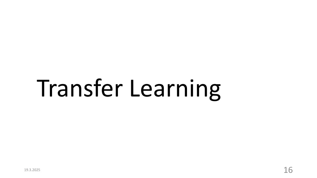 transfer learning