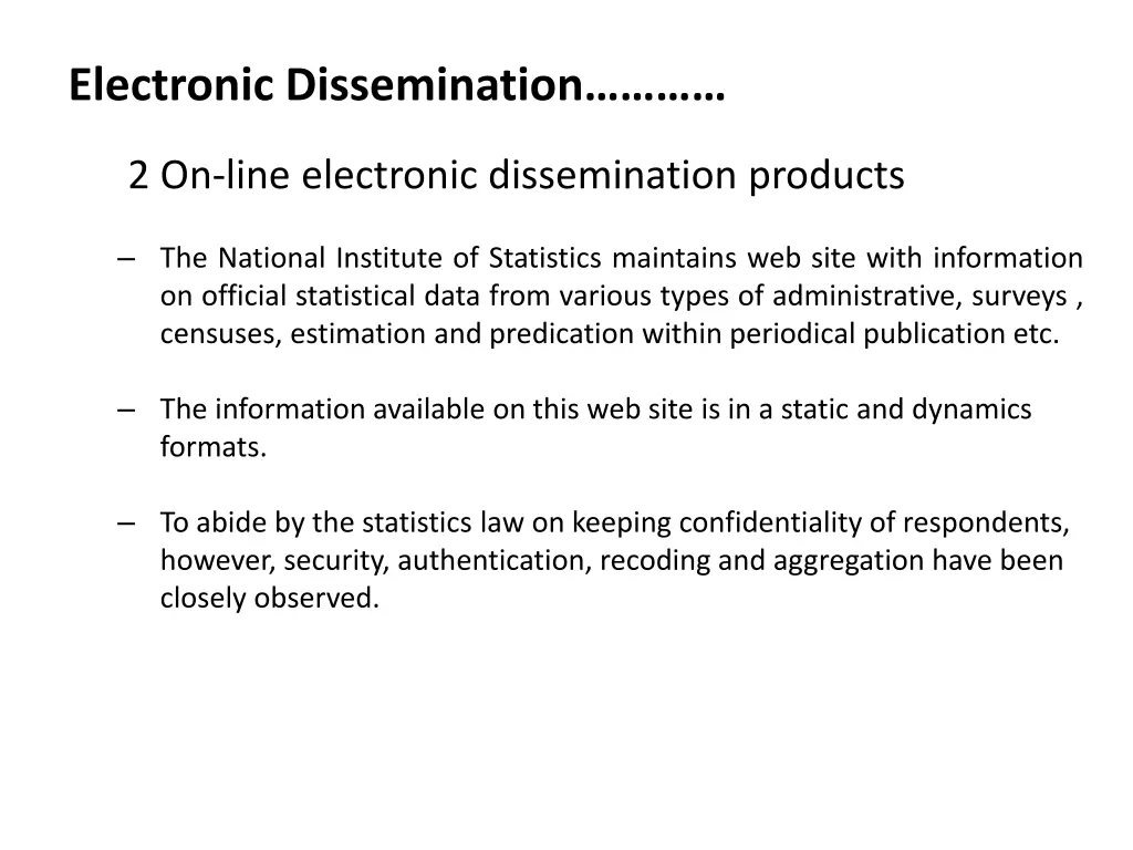 electronic dissemination 1