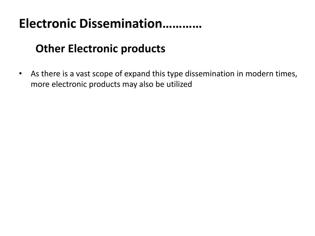 electronic dissemination 2