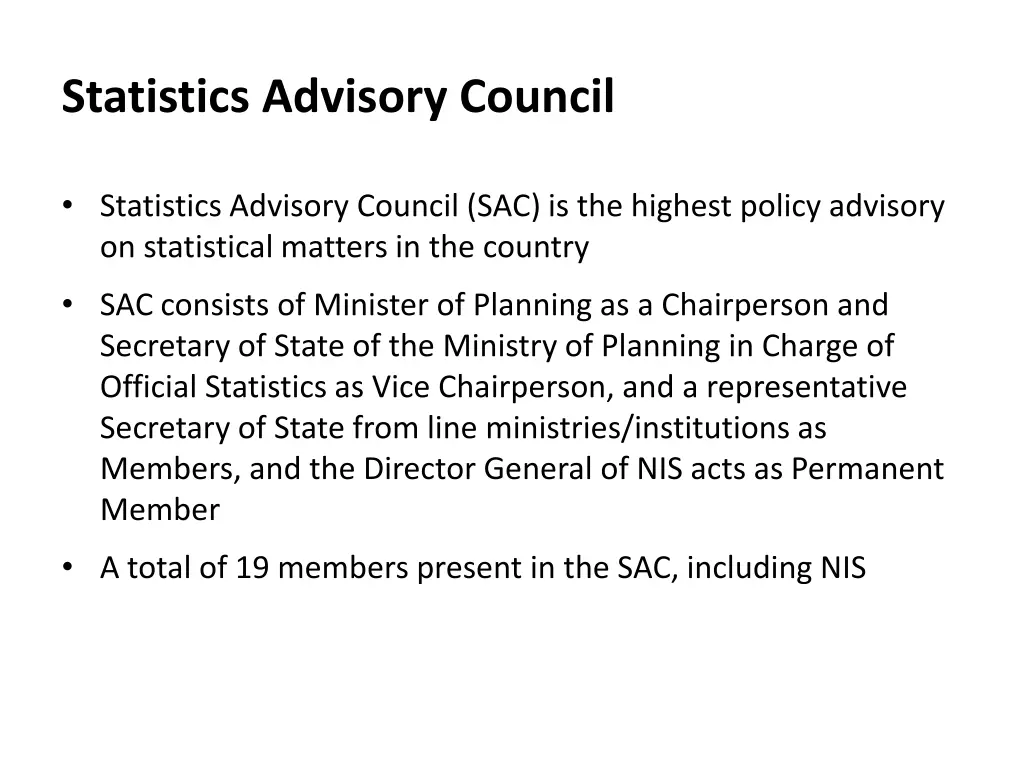 statistics advisory council
