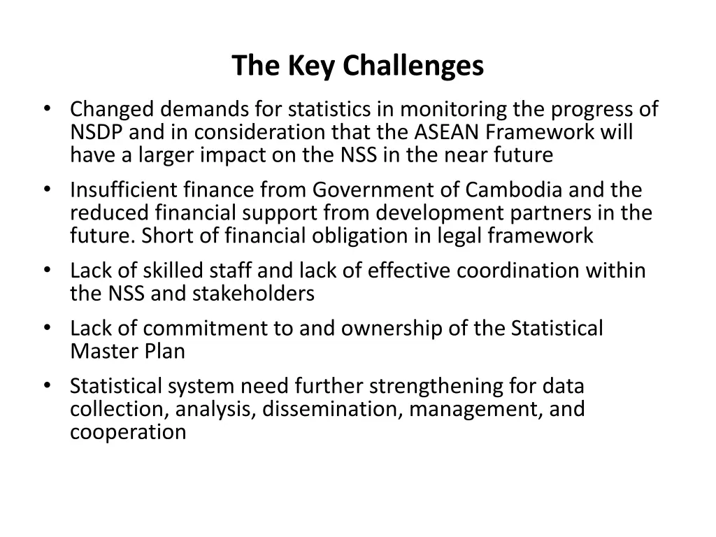 the key challenges