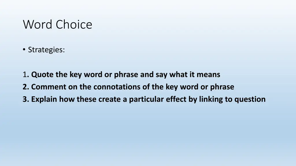word choice