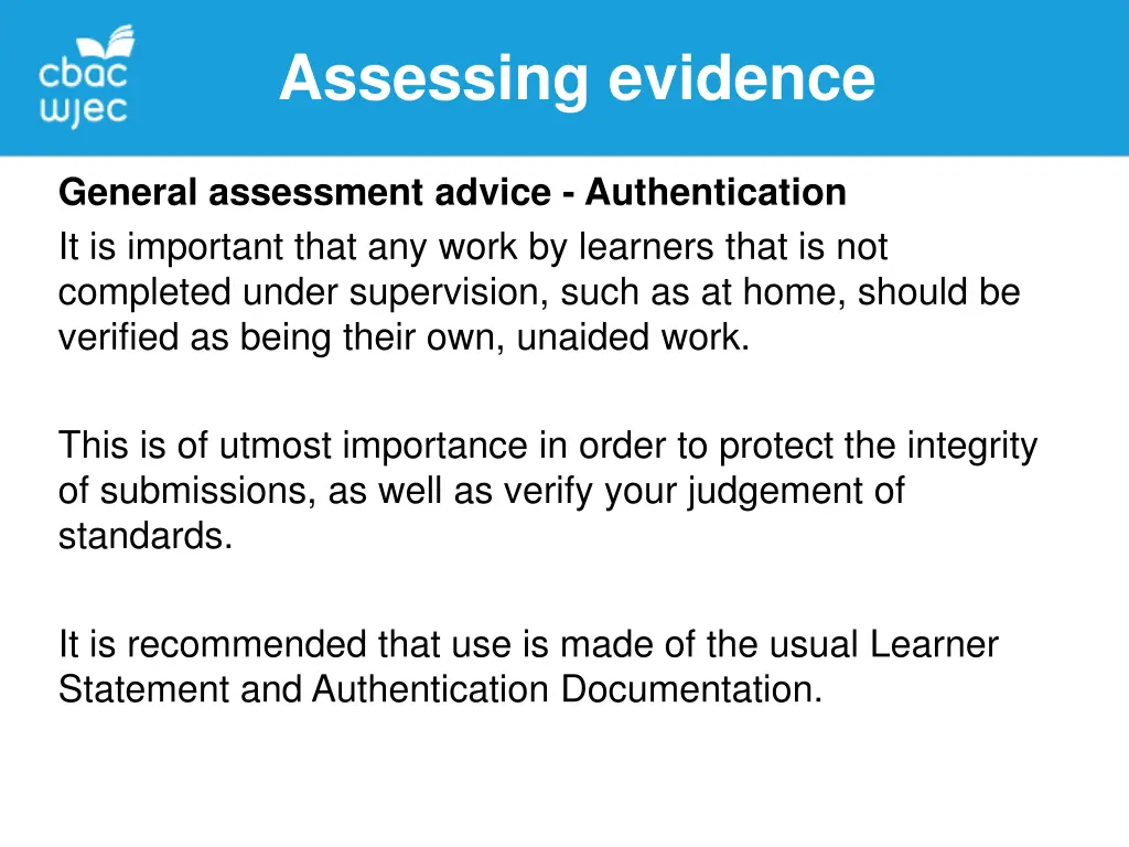 assessing evidence 1