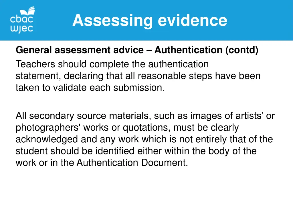 assessing evidence 2