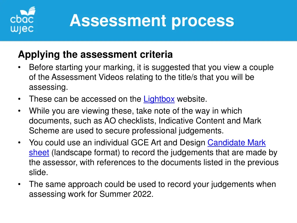 assessment process