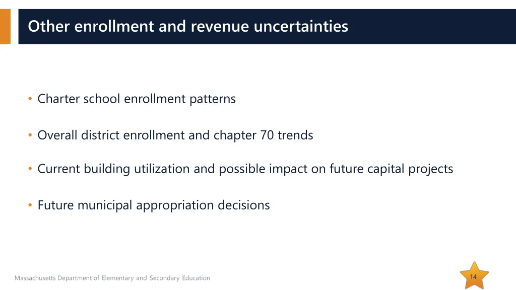 other enrollment and revenue uncertainties