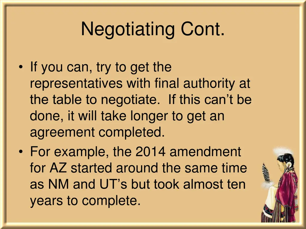 negotiating cont