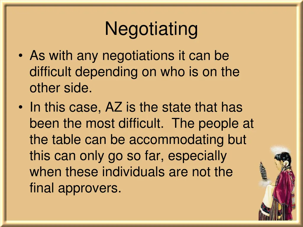 negotiating