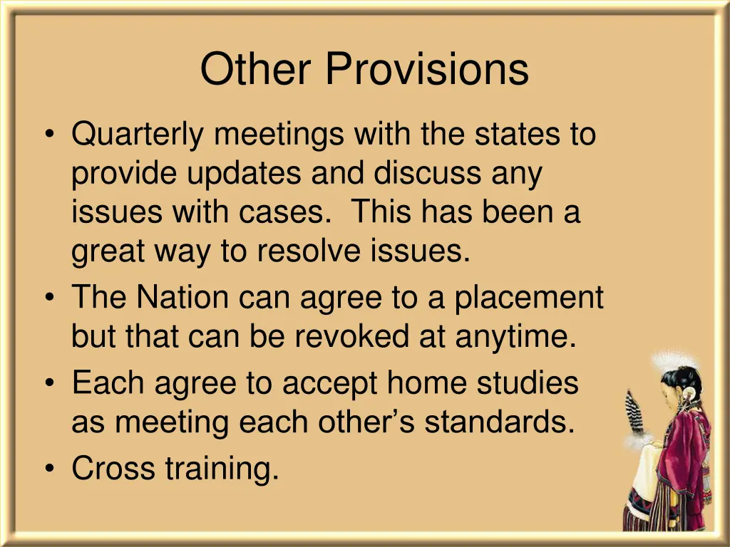 other provisions