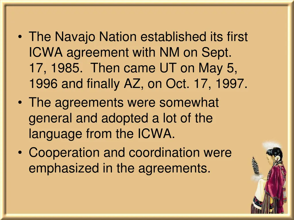 the navajo nation established its first icwa