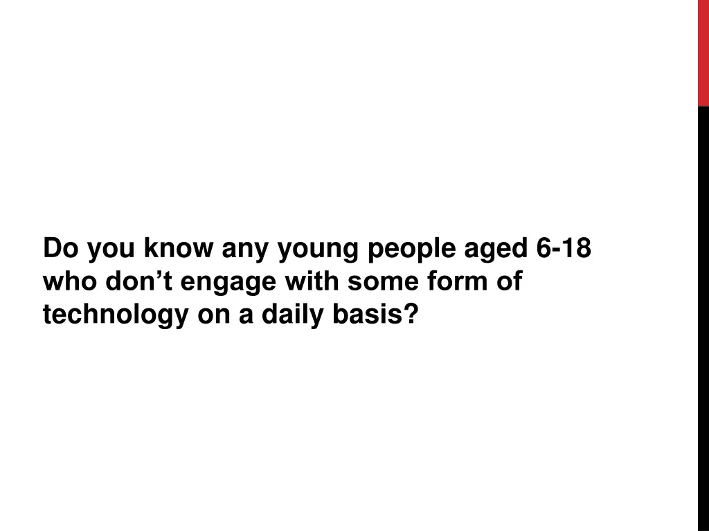 do you know any young people aged