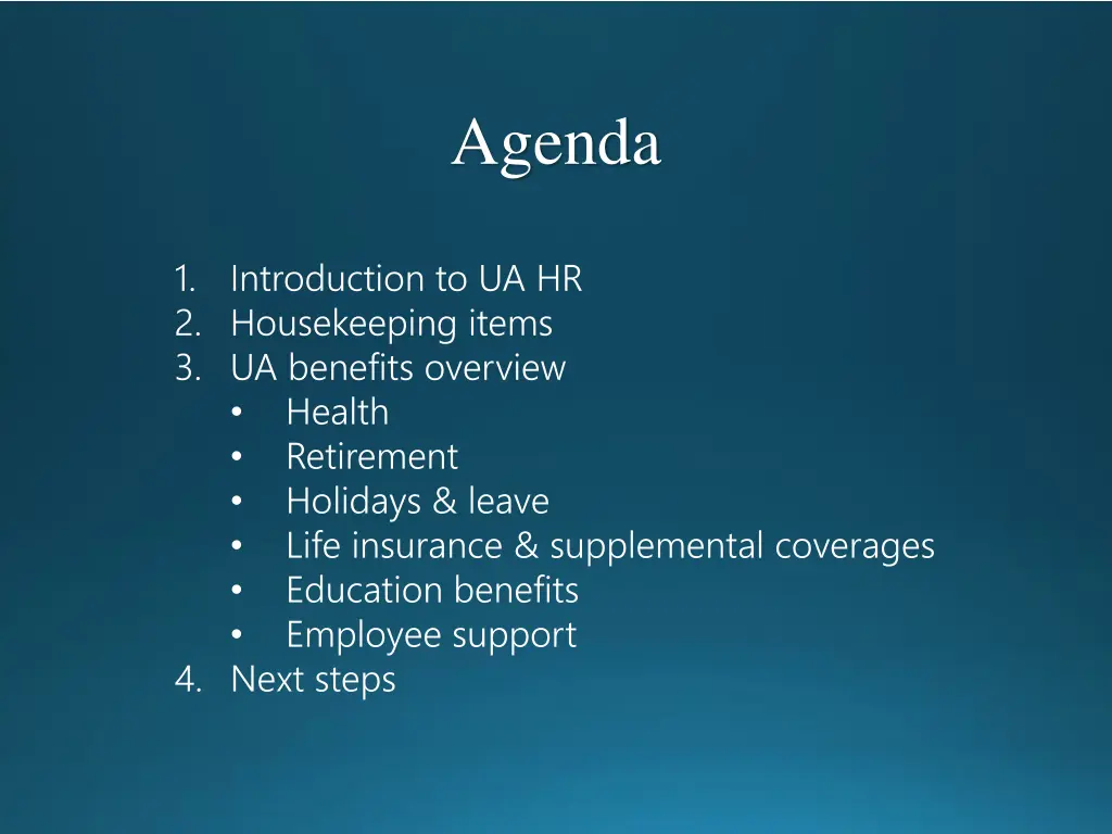 agenda