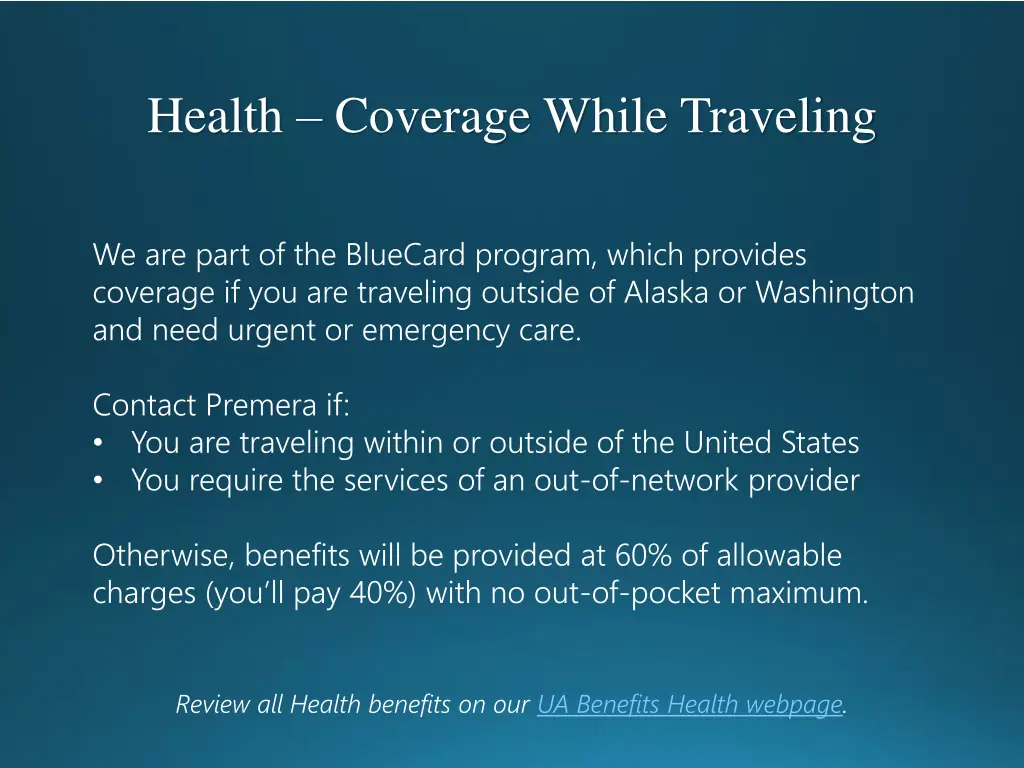 health coverage while traveling