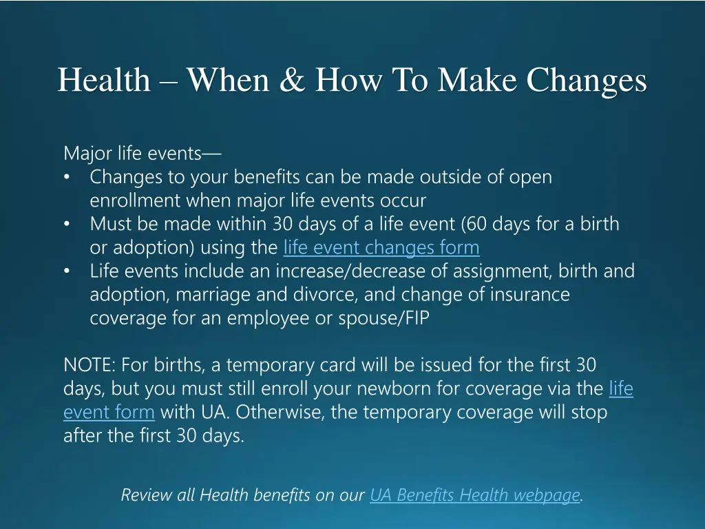 health when how to make changes 1