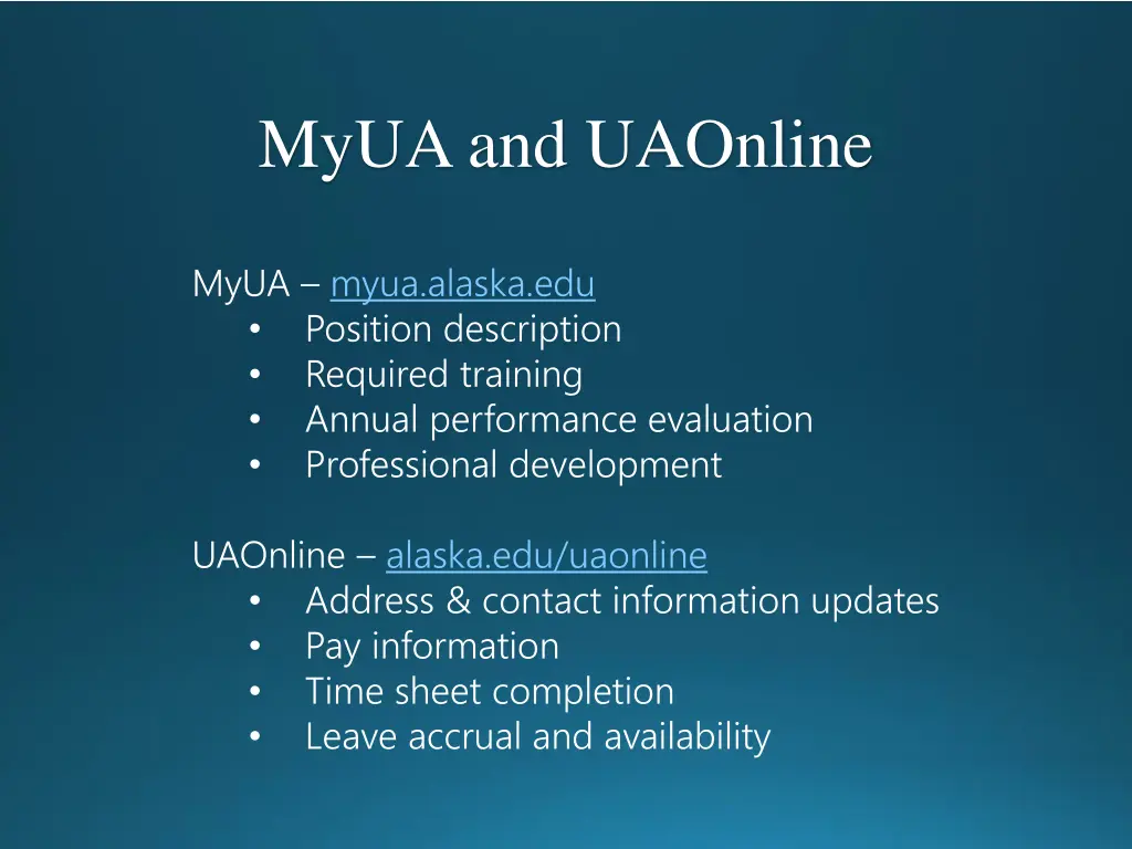 myua and uaonline