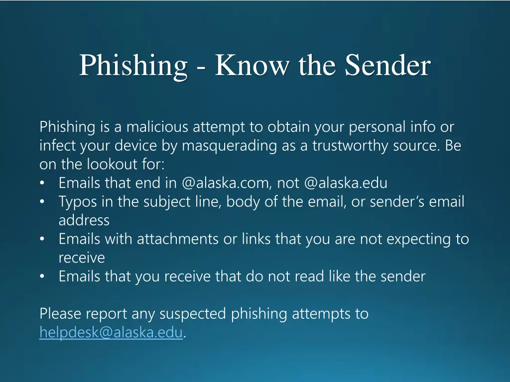 phishing know the sender