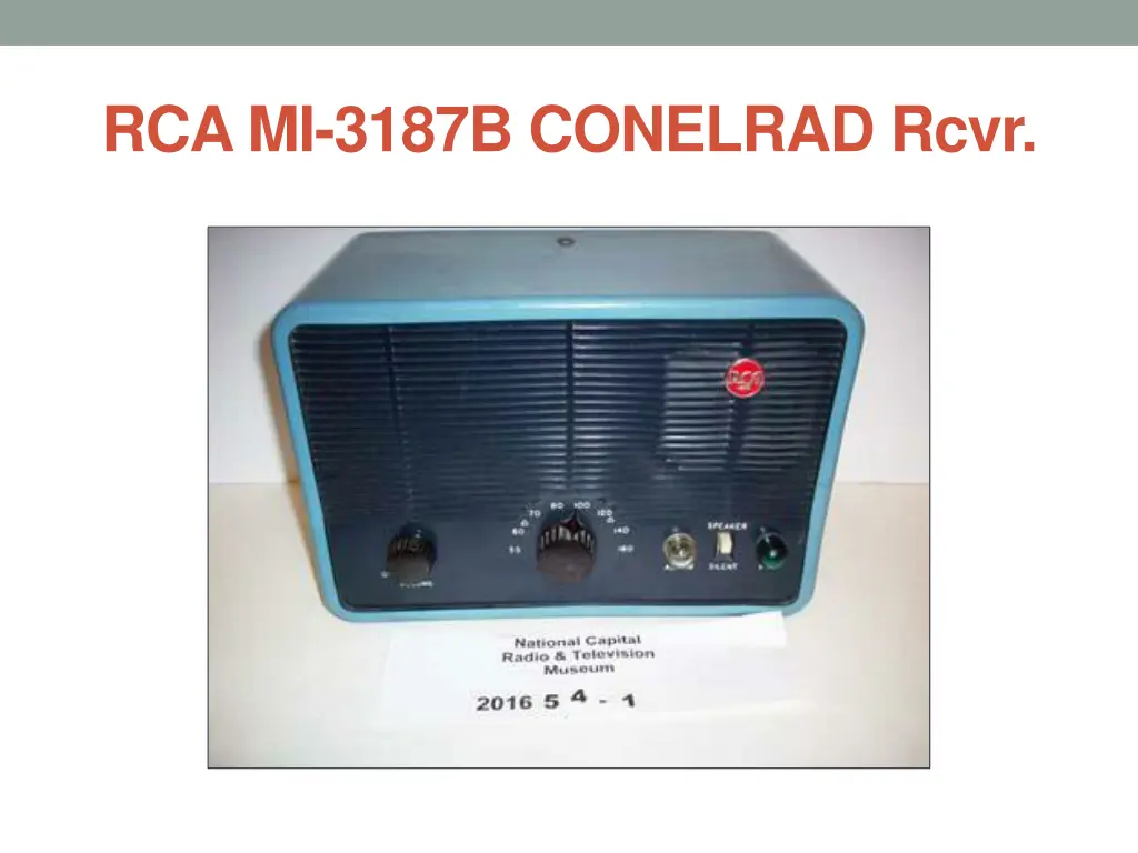 rca mi 3187b conelrad rcvr