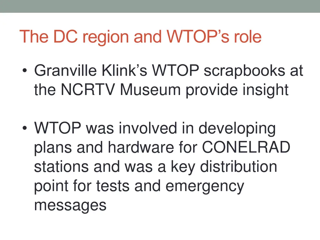 the dc region and wtop s role