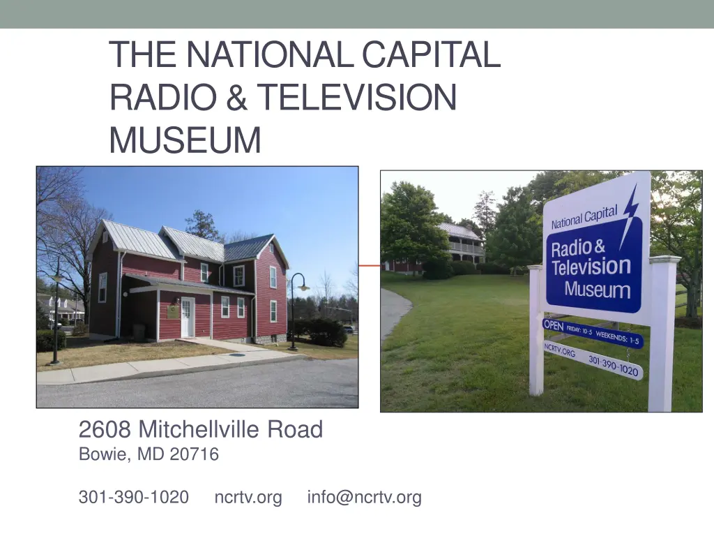 the national capital radio television museum