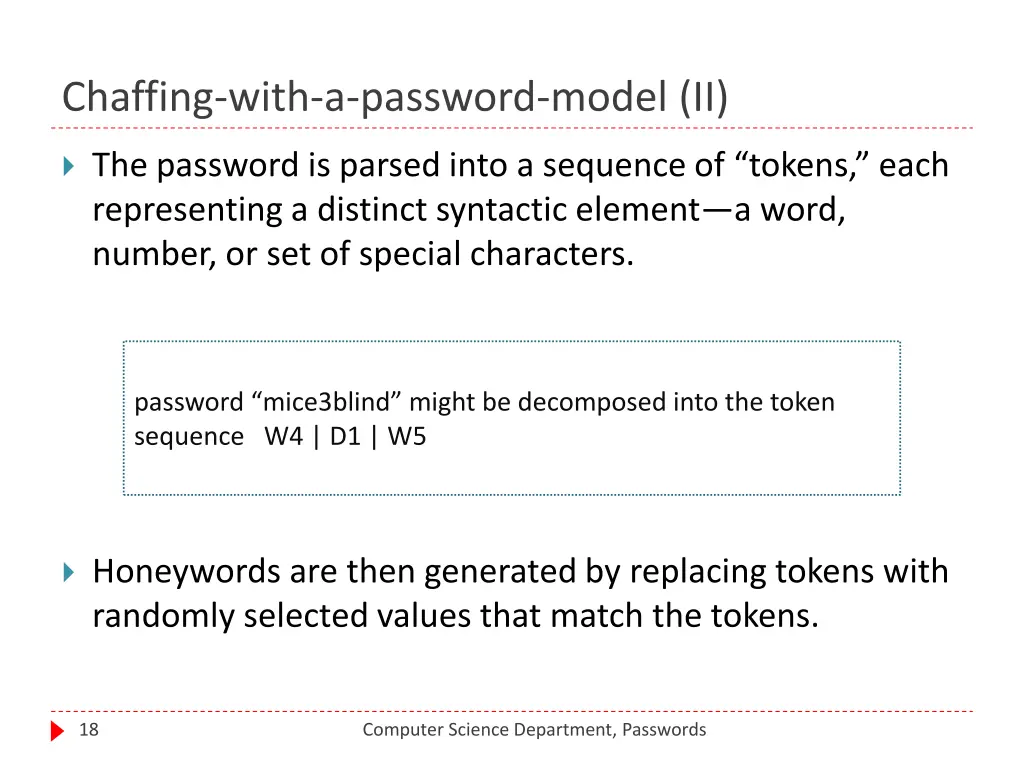 chaffing with a password model ii