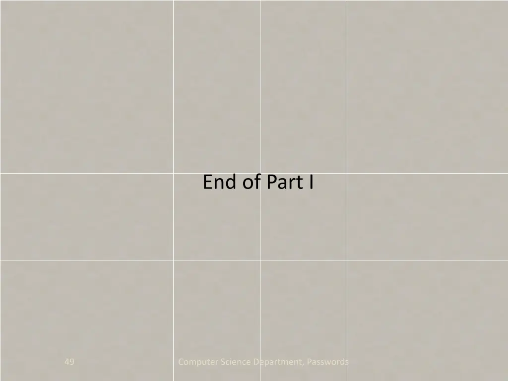 end of part i