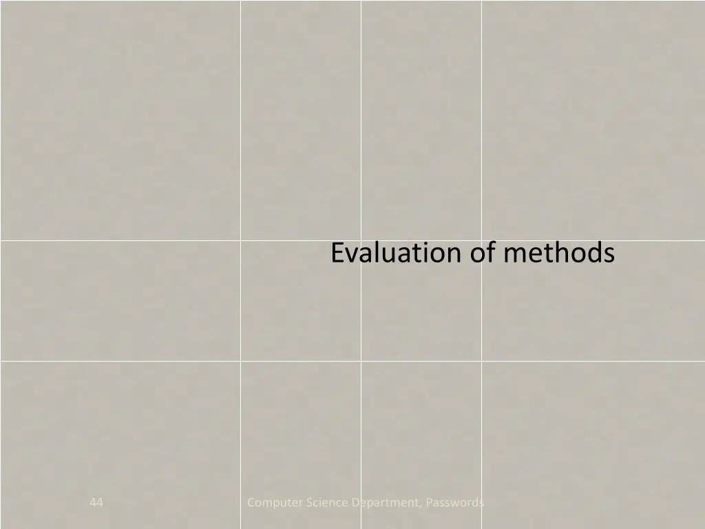 evaluation of methods