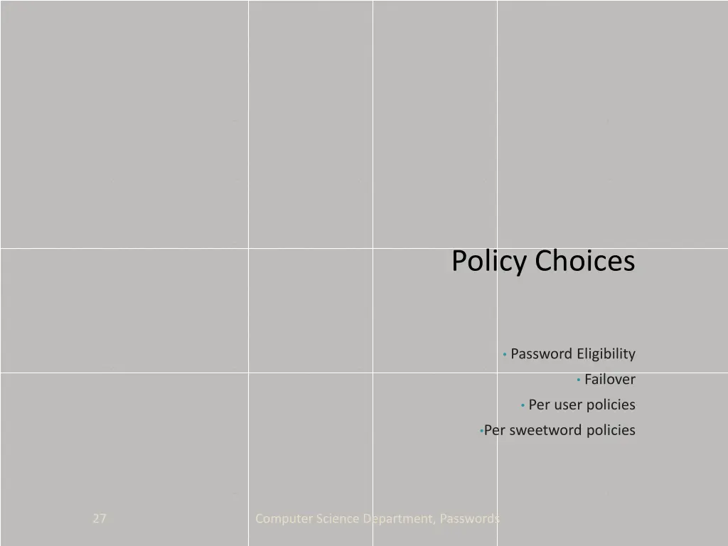 policy choices