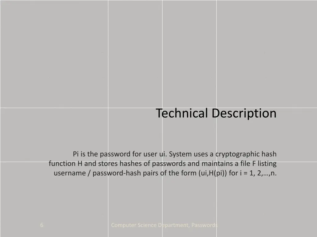 technical description