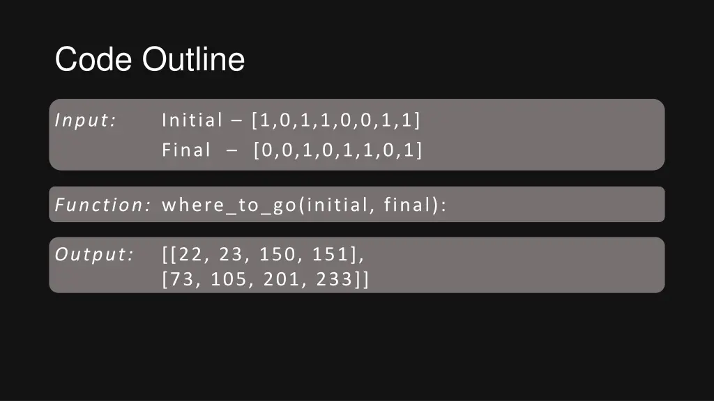 code outline