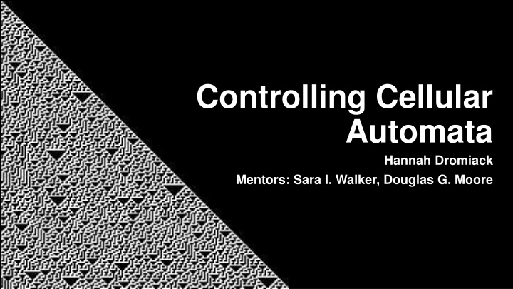 controlling cellular automata