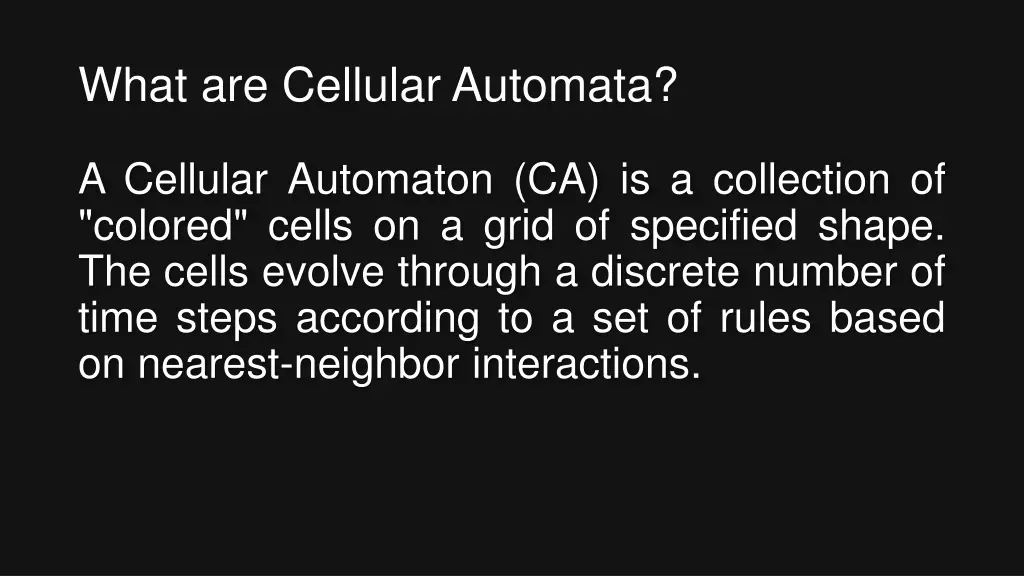 what are cellular automata