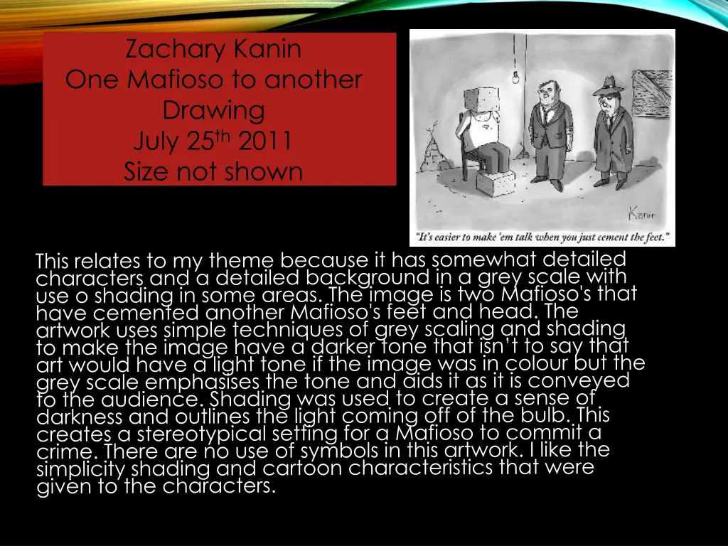 zachary kanin one mafioso to another drawing july
