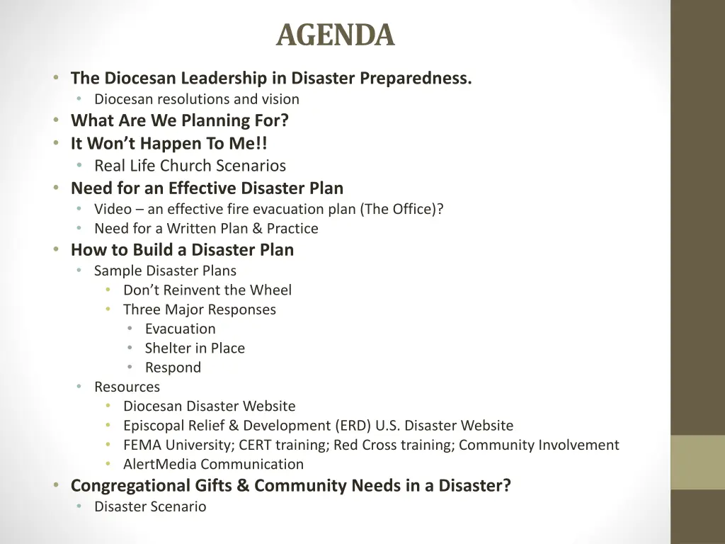 agenda