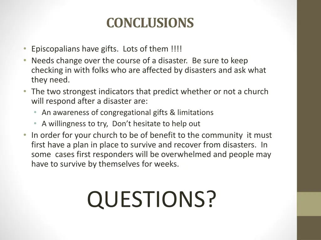 conclusions