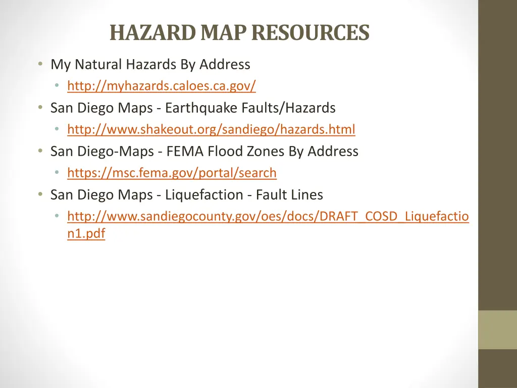 hazard map resources