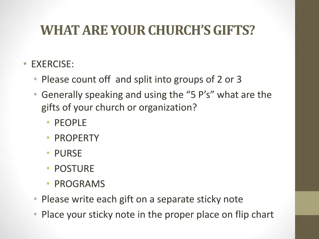 what are your church s gifts