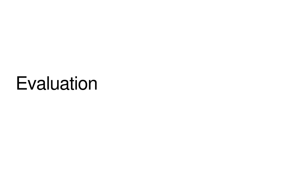 evaluation